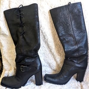 New CO-OP Barney's New York Leather Medusa boots sz 9 1/2
